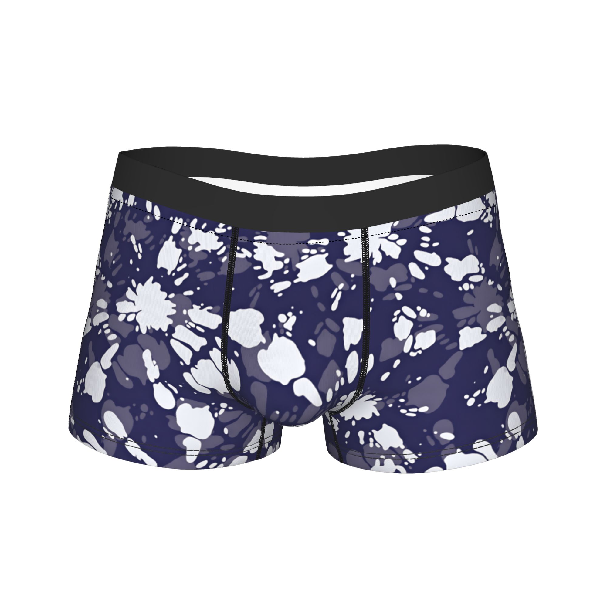 Shibori Tie Dye - กางเกงบ็อกเซอร์ลายวงกลมซันเบิร์สต์แบบมอนโครเมชสีสันสดใส ดีไซน์เก๋ พร้อมกระเป๋า 3 มิติ กางเกงในบ็อกเซอร์แบบใหม่สำหรับผู้ชาย