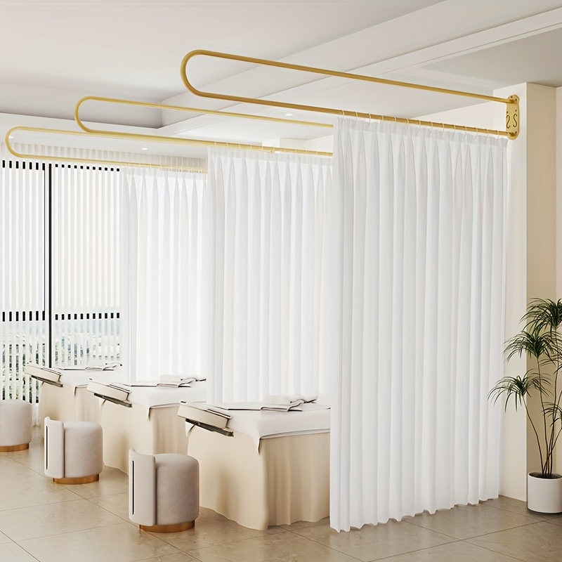 Shoji Screen Divider - ที่ยึดม่านร้านเสริมสวยแบบเหล็กดัดรูปตัวยู แข็งแรงทนทาน - ดีไซน์โลหะหรูหรา เหมาะสำหรับห้องสปา