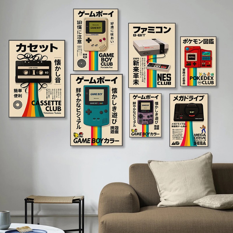 โปสเตอร์เกมย้อนยุค ศิลปะตกแต่ง - Japanese Minimalist Lifestyle บทวิจารณ์และราคา