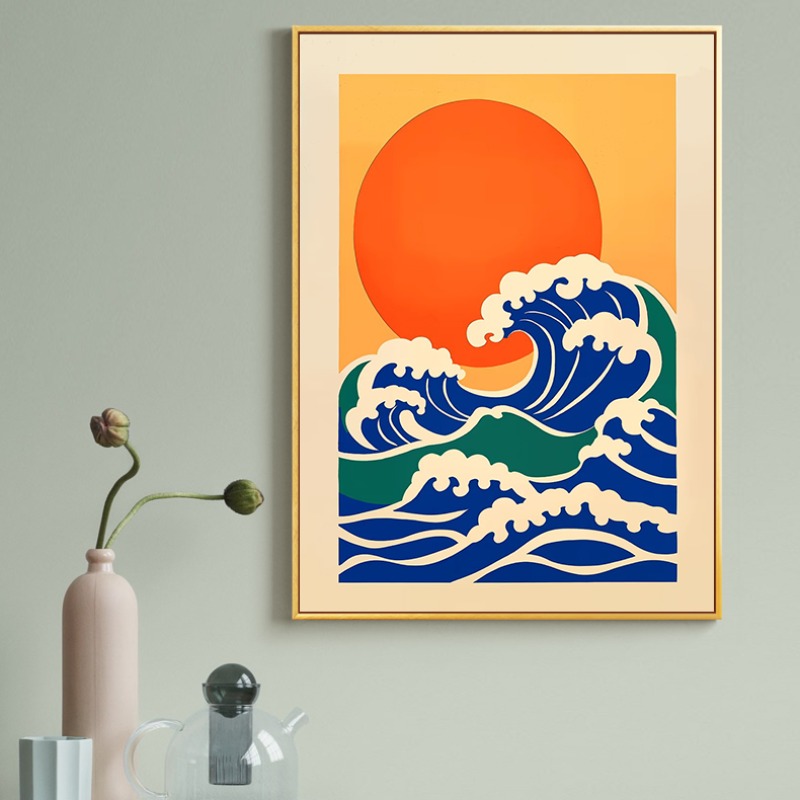 Retro ญี่ปุ่นภาพประกอบผ้าใบพิม - Japanese Minimalist Lifestyle บทวิจารณ์และราคา
