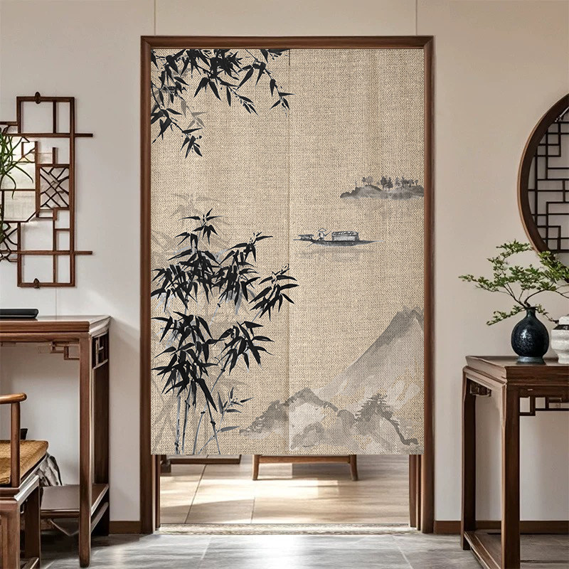 ม่านประตูไม้ไผ่ VIKAMA Ink Bam - Noren Curtain Doorway บทวิจารณ์และราคา