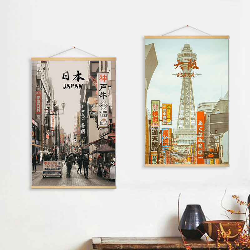 ภาพวาดผ้าแขวนตกแต่งฉากถนนญี่ปุ - Japanese Tokyo Lifestyle บทวิจารณ์และราคา