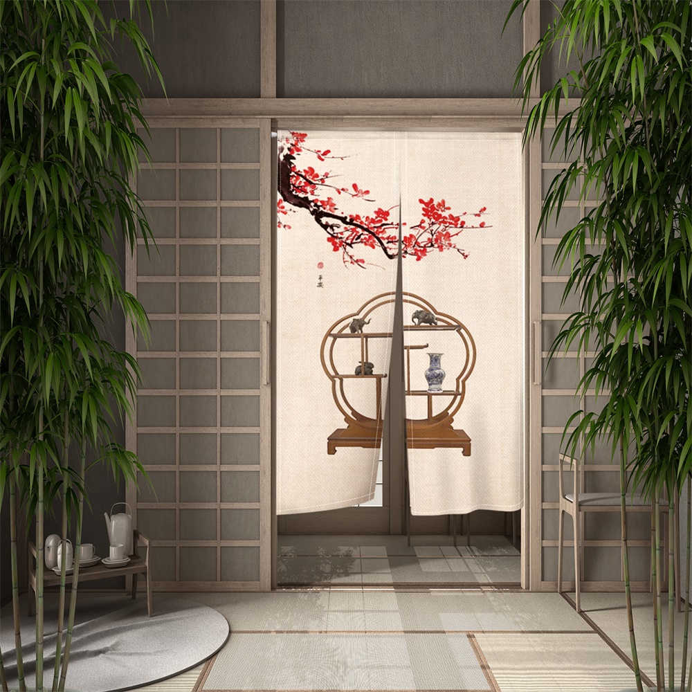 ผ้าลินินตกแต่งประตูสไตล์โนเรนญ - Noren Curtain Doorway บทวิจารณ์และราคา