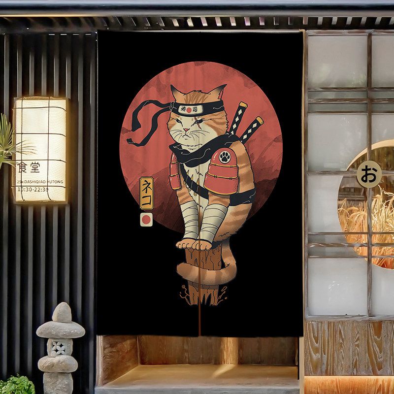 ม่านนอร์เอนลายการ์ตูนแมวรามเอน - Noren Curtain Doorway บทวิจารณ์และราคา