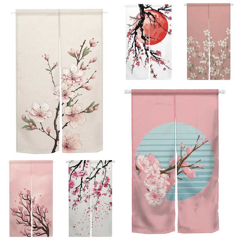 Cherry Blossom ม่านประตูสไตล์ญ - Noren Curtain Doorway บทวิจารณ์และราคา